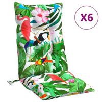 cojines de silla con respaldo alto 6 uds tela oxford multicolor vidaxl
