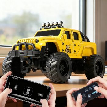 1/64 2.4G Mini Aleación Coche RC Tres Velocidades Escritorio Vehículo Todoterreno Camión Soporte Aplicación Control Remo
