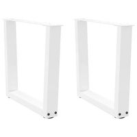 patas para mesa de centro en forma de v 2 unidades color blanco 60 x 42-433 cm acero vidaxl