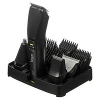 set de cortapelo negra con soporte y 12 accesorios bateria recargable de 600mah 145x117x18 cm color negro