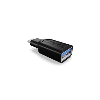 Cambiador de género ICY BOX IB-CB003 USB 3.0 Tipo C a Tipo A Negro