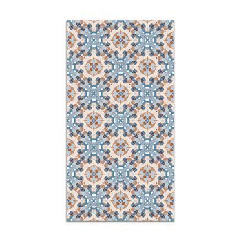 Panorama Alfombra Vinílica Azulejo Oriental Azul 200x250 Cm