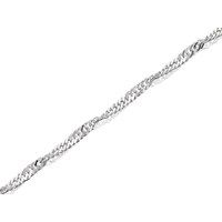 silver singapore anklet - 9in - f2004