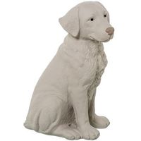 figura perro sentado beige oscuro