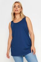 yours camiseta lisa azul sin mangas mujer curvy y tallas grandes yours