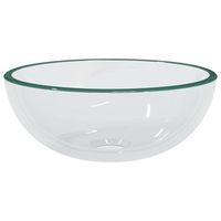 lavabo de vidrio templado transparente 30x12 cm vidaxl