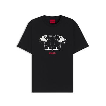 Hugo Red Camiseta de algodón de calidad 50542734-001
