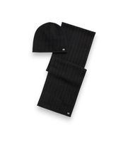 lauren ralph lauren para mujer 454p23528003 conjunto de gorro y bufanda negro osfa casual tela
