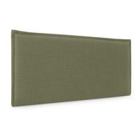 cabecero de lino natural liso con ribete 95x50cm camas 90 - verde