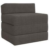 sofa cama plegable gris oscuro 200 x 70 x 15 cm tela de pana vidaxl