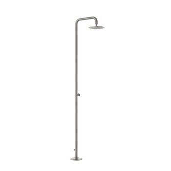 Ducha Exterior Acero Inoxidable Aisi 316l Color Canón De Rifle Con Doble Entrada Agua