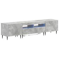 conjunto de 3 muebles para tv con led gris hormigon vidaxl