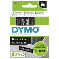 d1 - cintas dymo 12mmx7m blancneg