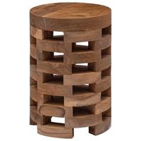 mesita de noche de madera maciza de teca 30x30x45 cm vidaxl