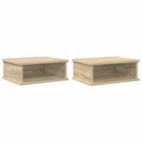 pack 2 uds mesita de noche  armario de noche  mesa de noche roble sonoma 40 x 31 x 15 cm