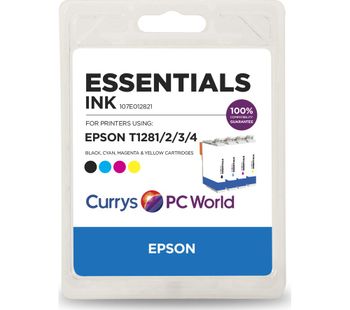 ESSENTIALS E128 Cyan, Magenta, Yellow & Black Epson Ink Cartridges - Multipack, Cyan