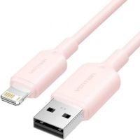 cable usb lightning vention lampf 1m 24a 480mbps rosa