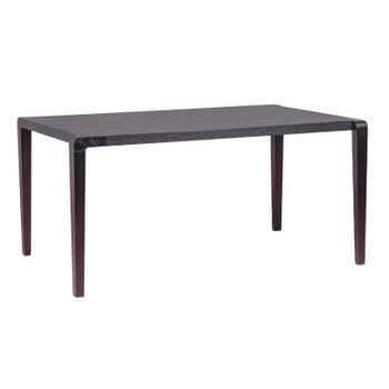 Mesa De Comedor Rectangular De Madera De Fresno 155x90x73cm - Negro