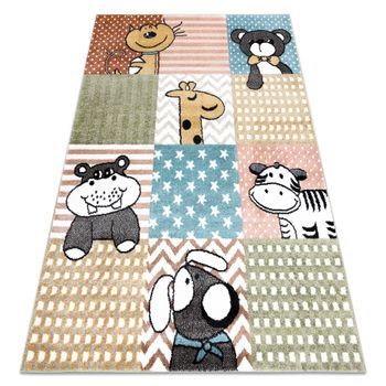 Alfombra Fun Pets Para Niños, Animales Vistoso Multi 240x330 Cm