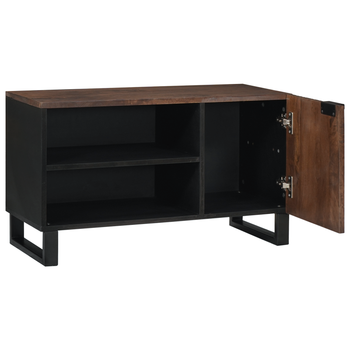 Gabinete De Tv | Muebles De Salón 80x31.5x46 Cm De Madera Maciza De Mangó Y Madera Ingenerada Cfw26014