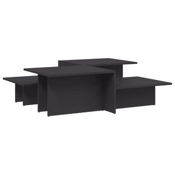 Pack 2 Uds Mesas De Centro，mesa Auxiliar，mesa De Café Madera De Ingeniería Gris