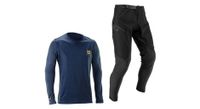 kit de maillot y pantalon leatt gravity 1 0 de manga larga azul