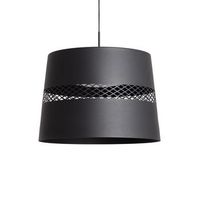 lampara colgante led 28w acero saska negro mate