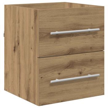 Armario De Lavabo | Mueble De Lavabo Con Cajón Roble Artesanal 38,5 X 41 X 48 Cm