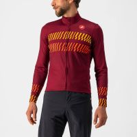 castelli unlimited thermal jersey - s - bordeauxgoldenrod-orange