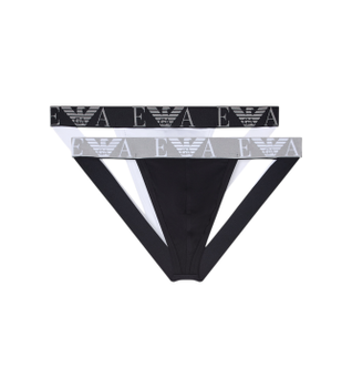 Emporio Armani para hombre. EM000257_AF20668 Set 2 Slips Bold Monogram negro, blanco (S), Homewear, Algodón