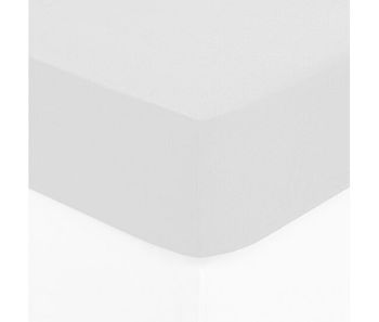Sabana bajera algodón blanco 90x190cm