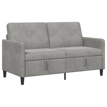 Sofá Con Almacenamiento Gris Claro 152 X 78 X 87 Cm Poliéster Vidaxl