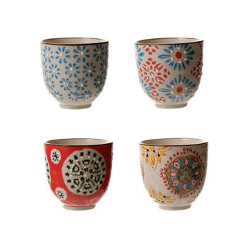 Juego de 4 tazas de espresso de cerámica