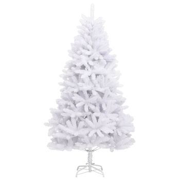 Árbol De Navidad | Decoraciones De Navidad Artificial Con Bisagras Y Soporte Blanco 210cm