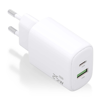 cargador aisens gan 25w 1xusb-c pd30 1xusb-a qc30 blanco