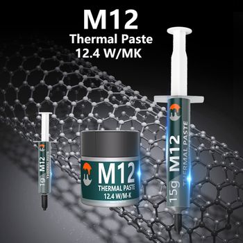 Pasta térmica MJ, pasta de grasa conductora térmica de rendimiento 12,4 W/MK 1/4/8/15/30g para juegos, PC, PS5, CPU, refrigeración GPU