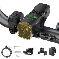 bikight b4 120db tweeter faro anti-niebla para bicicleta luz inteligente sensora digital control remoto inalambrico luz