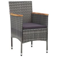 conjunto de jardin vidaxl 2 sillones1 mesa tapa vidrio grisnatural