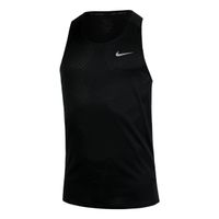 nike stride camiseta de running hombres - negro