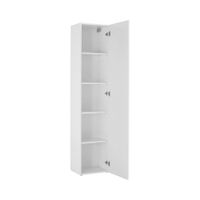 armario multiusos 1 puerta imitacion madera blanco brillo 40x30h180 cm
