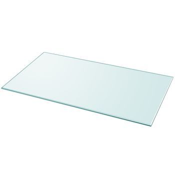 Tablero De Mesa | Tablero Escritorio De Cristal Templado Cuadrado 1200x650 Mm
