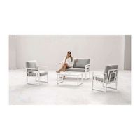 conjunto terraza jardin aluminio moderno con sofa y mesa