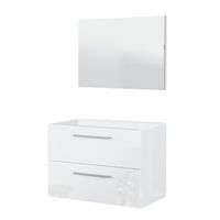 mueble de bano cajones espejo aglomerado arkitmobel aruba 80x57x45 cm