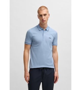 BOSS para hombre. 50506195 Polo Paule4 azul (M), Casual, Algodón, Manga corta