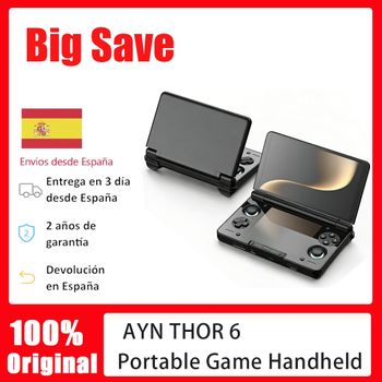 AYN Thor Consola de Juegos Retro Portátil con Pantalla Táctil OLED Doble, Reproductor de Emulador Portátil Android, Joystick Hall, Dispositivo de Juego Clásico, Regalo