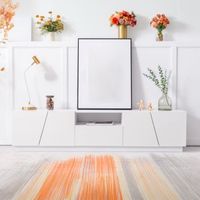 mueble de tv moderno - mueble para salon - mdf - blanco 170x37x42cm