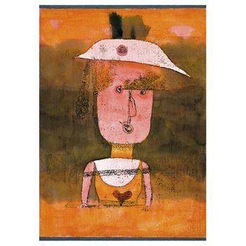 Legendarte - Cuadro Lienzo, Impresión Digital - Retrato De Frau P. - Paul Klee - Decoración Pared Cm. 40x60