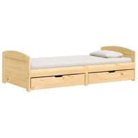 sofa cama  cama para adultos con 2 cajones madera maciza pino irun 90x200cm