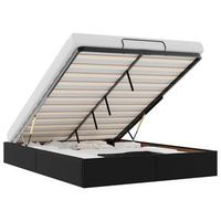 cama matrimonial  cama para adultos  estructura de cama otomana sin colchon negro 140x190 cm