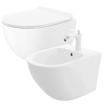 Taza De Inodoro Wc + Bidé Carter White